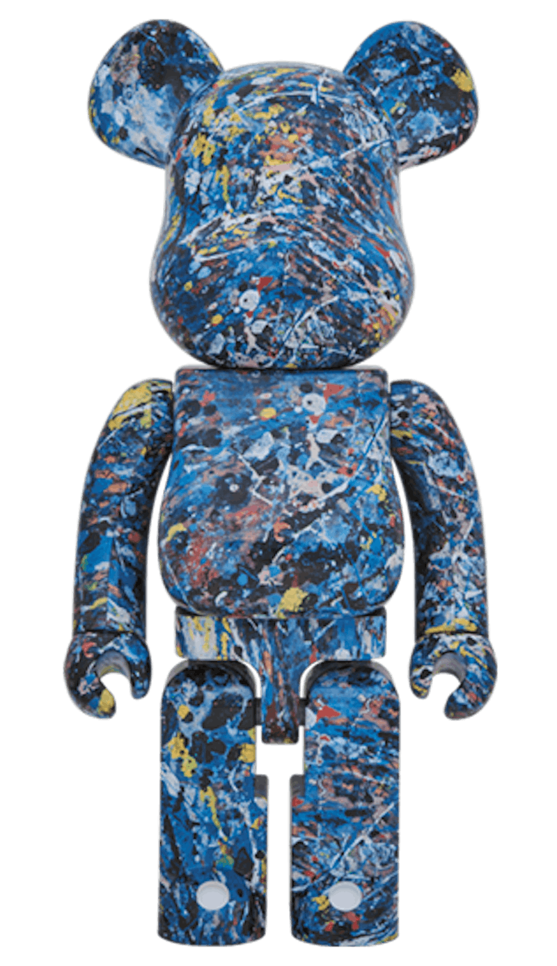 Bearbrick x Jackson Pollack Studio Water Print 1000% Multi