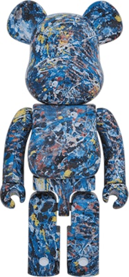 Bearbrick x Jackson Pollack Studio Cetakan Air 1000% Multi Buy Bearbrick x Jackson Pollack Studio Cetakan Air 1000% Multi