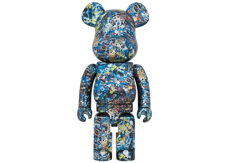 Bearbrick x Jackson Pollock Studio 1000% 'Chrome'