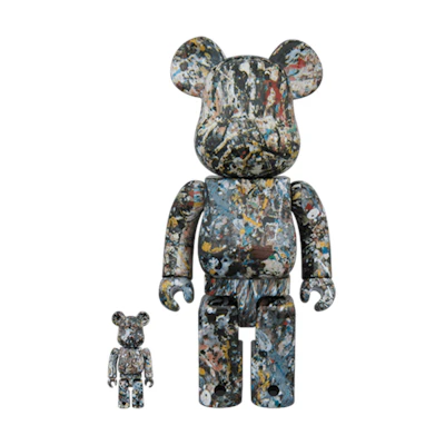 Bearbrick Jackson Pollock Studio Ver2.0 100% & 400% Set 'Multi'