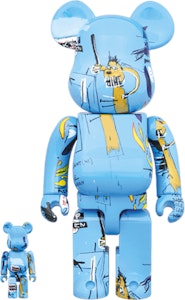 Bearbrick x Jean-Michel Basquiat #4 100% & 400% Set 'Biru' Buy Bearbrick x Jean-Michel Basquiat #4 100% & 400% Set 'Biru'