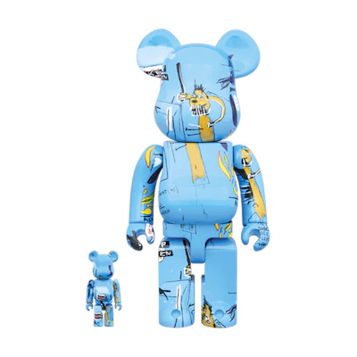 Bearbrick Jean-Michel Basquiat #4 100% & 400% Set 'Blue'