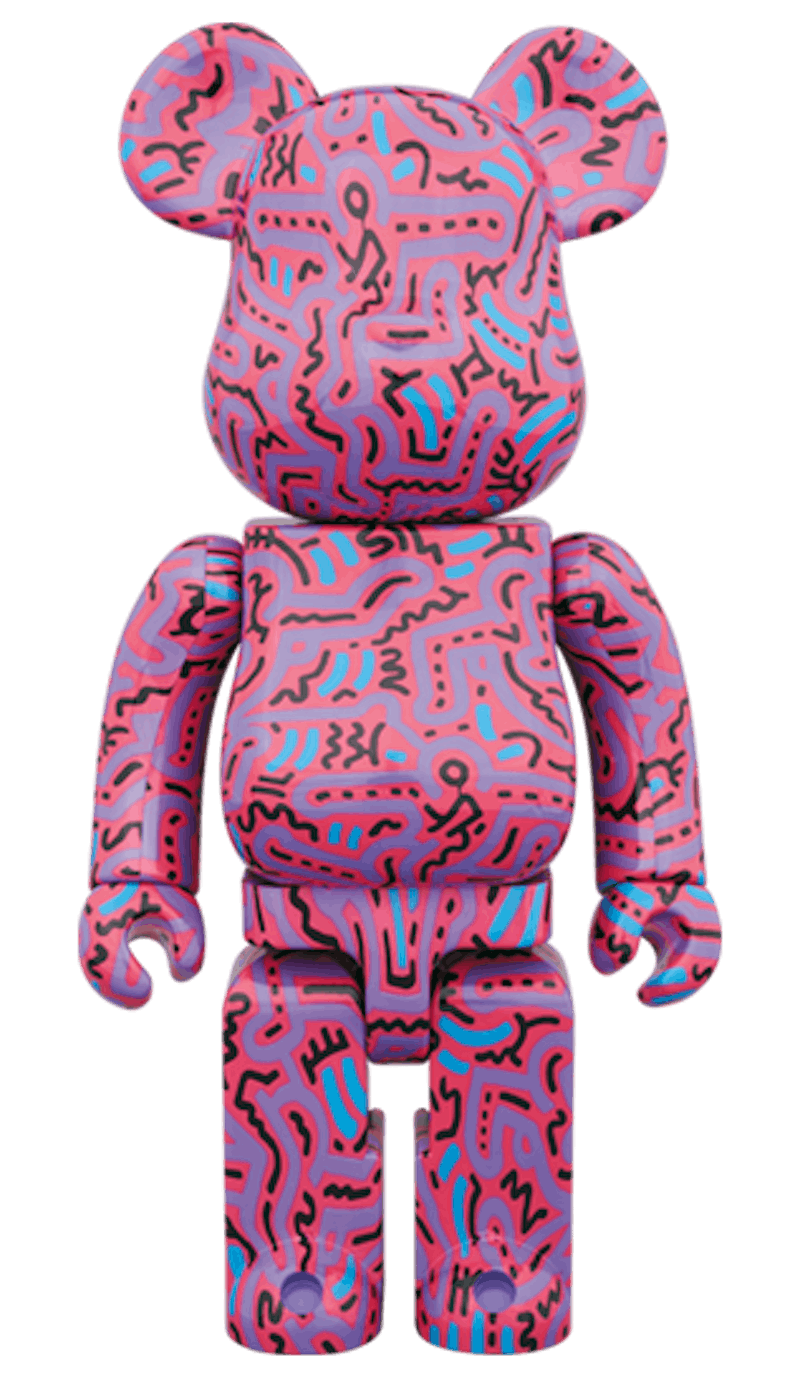 Order 베어브릭 x 키스 해링 2 퍼플 100%&400% 세트  
