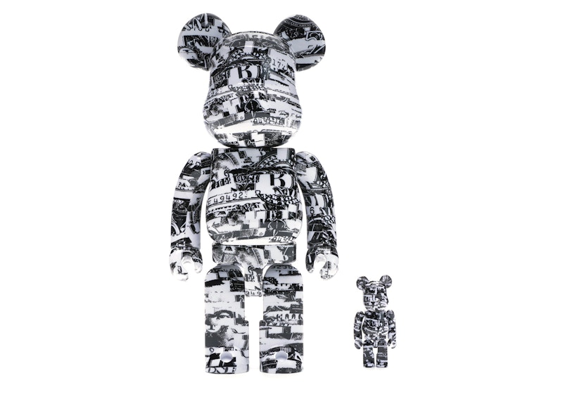 Buy Bearbrick x Kosuke Kawamura 100% & 400% Set 'Putih Hitam'