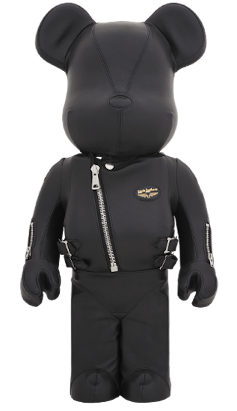 Bearbrick Lewis Leathers 1000% Black