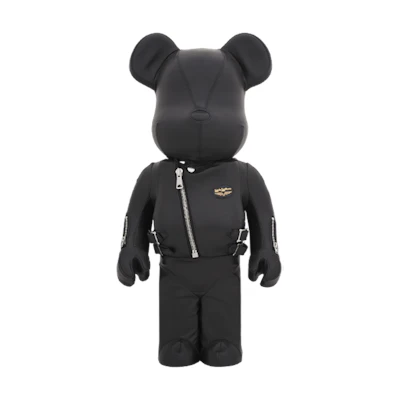 Bearbrick Lewis Leathers 1000% Black