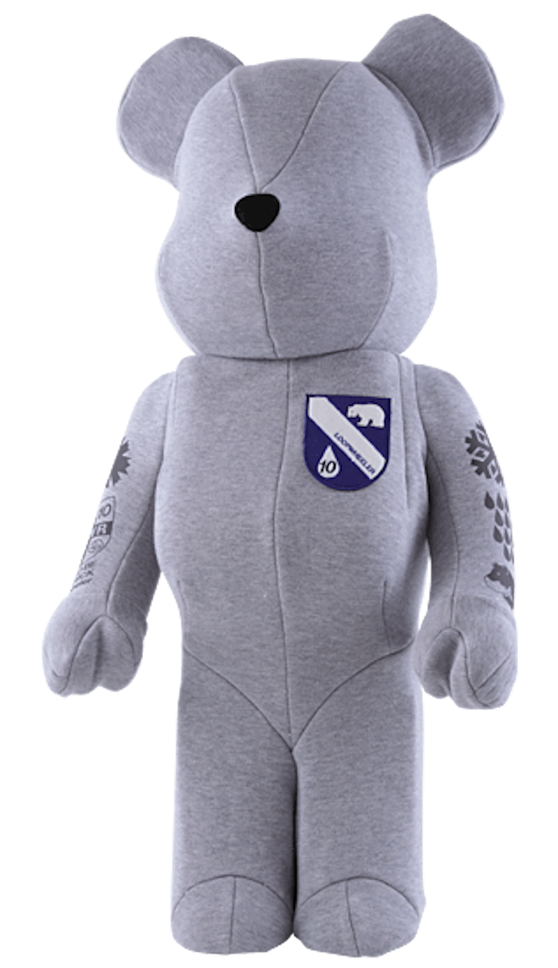 Bearbrick x Loopwheeler 1000% 'Grey'