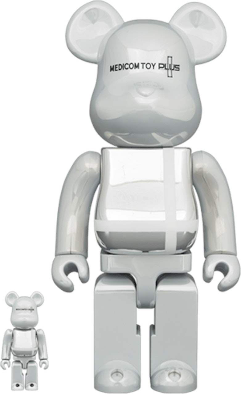 bearbrick-x-medicom-toy-plus-100-and-400-set-white-chrome-ver