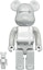 Buy Bearbrick x Medicom Toy Plus 100% & 400% 套裝 '白色鉻合金版本'