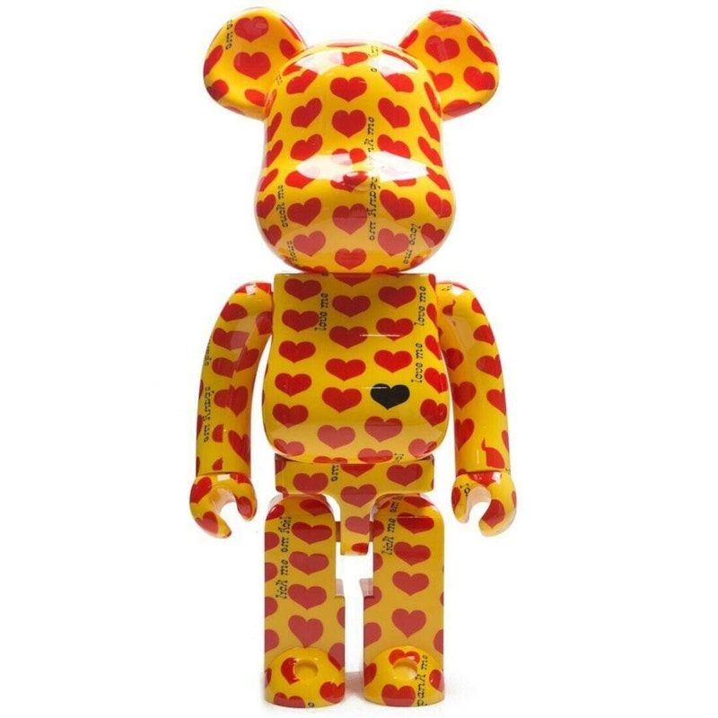 Bearbrick MEDICOM X Japan Hide Yellow Heart 1000% Yellow