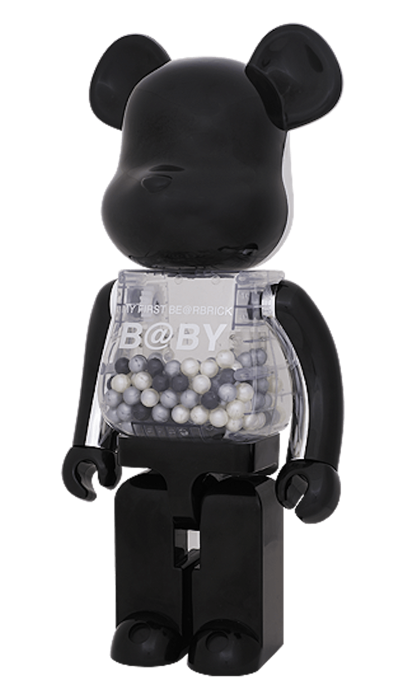 Bearbrick x My First Baby 1000% 'Black Silver'