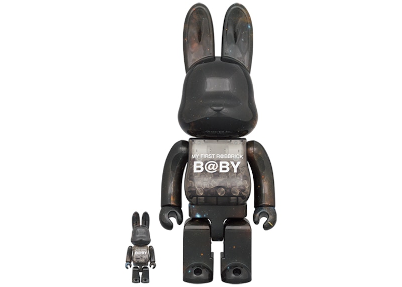Bearbrick x My First Rabbrick Baby 100% & 400% Set 'Black'