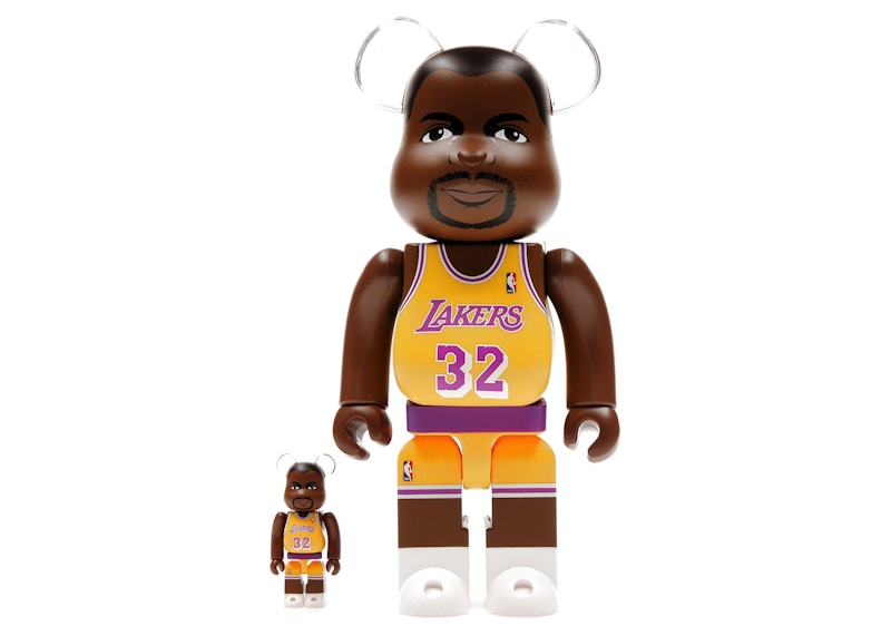 Bearbrick x NBA 100% & 400% Set 'Los Angeles Lakers Magic Johnson'