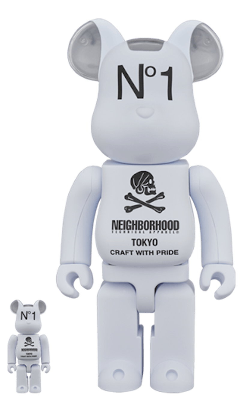 Bearbrick x Neighborhood 100% & 400% Set 'White'