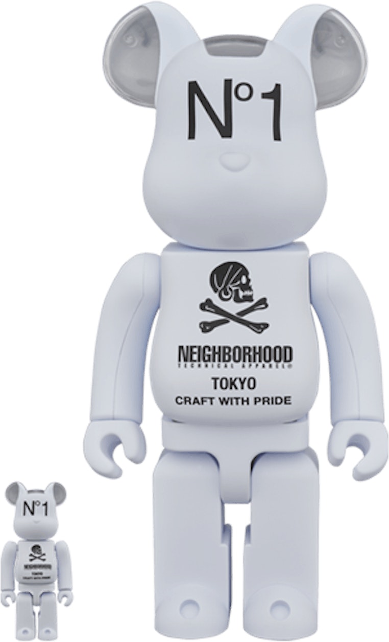 bearbrick-x-neighborhood-100-and-400-set-white