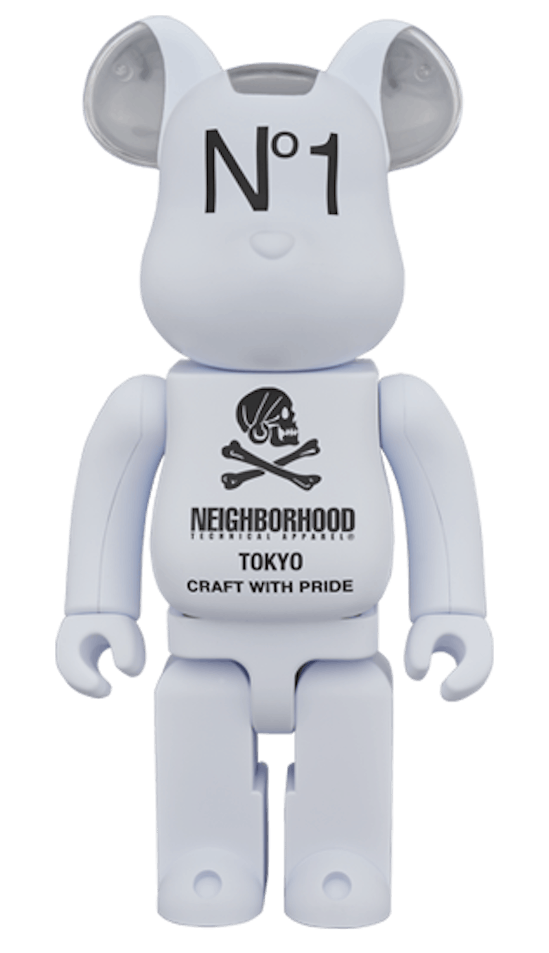 Lookbook Bearbrick x Neighborhood 100% y 400% Set 'Blanco'
