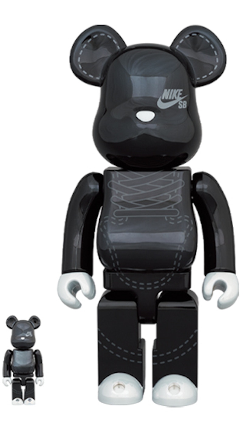 Bearbrick x Nike SB 2020 100% & 400% Set 'Black'