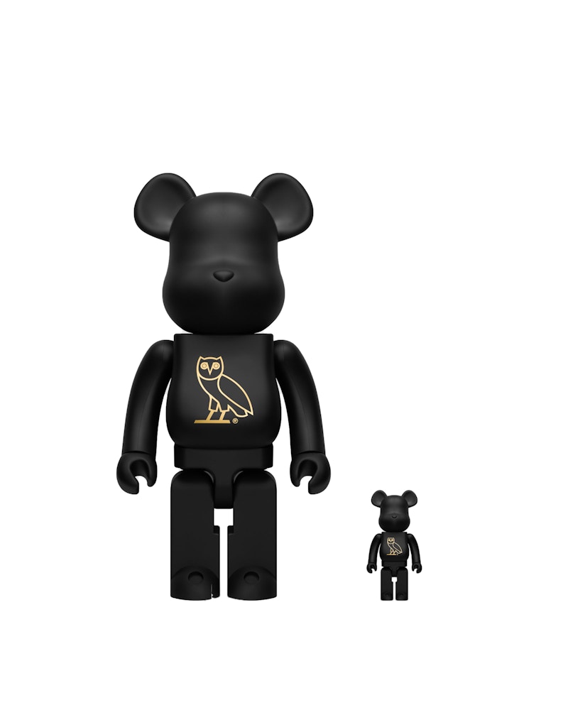 Bearbrick x OVO OG Owl 100% & 400% Collectible Set 'Black'