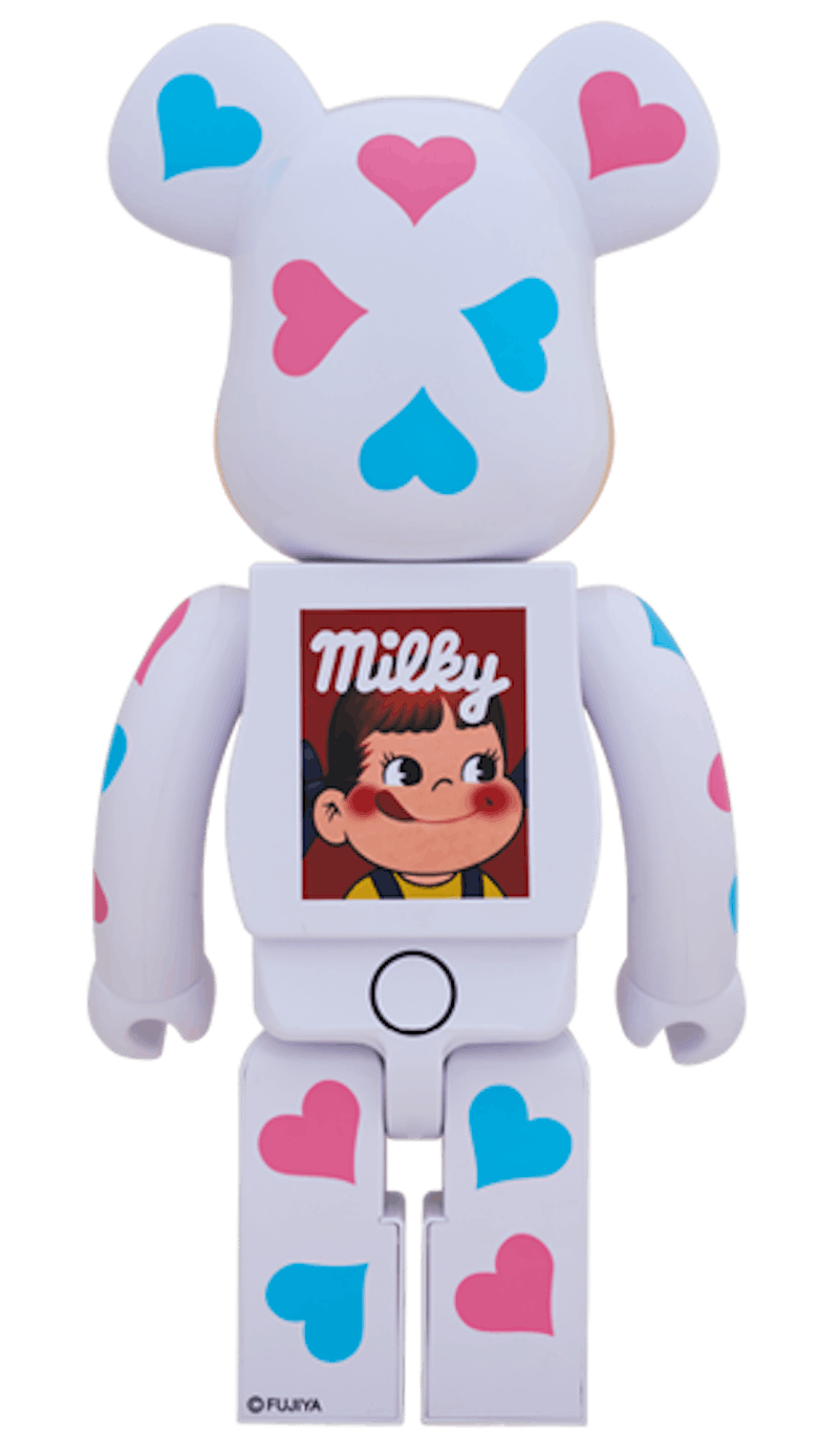 Bearbrick Peko-Chan Heart Costumer 1000% White 圖 2