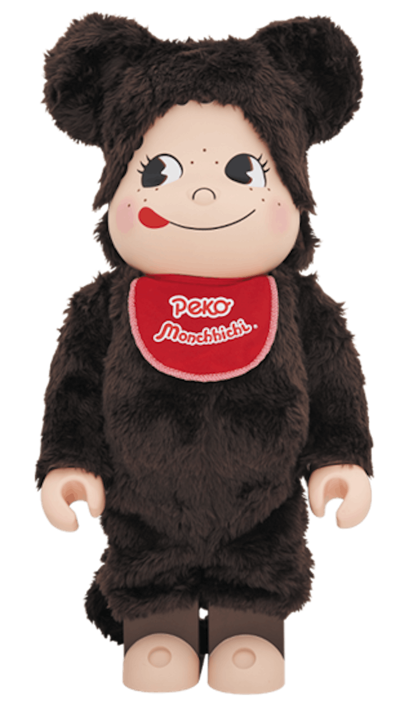 Bearbrick Peko Monchhichi Pekochhichi 1000% 'Brown'