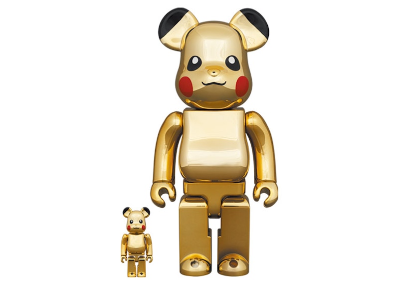 Buy Bearbrick x Pikachu 100% & 400% Set 'Emas Krom'