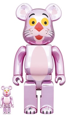 Bearbrick x Pink Panther 100% & 400% Set Chrome Ver. Buy Bearbrick x Pink Panther 100% & 400% Set Chrome Ver.
