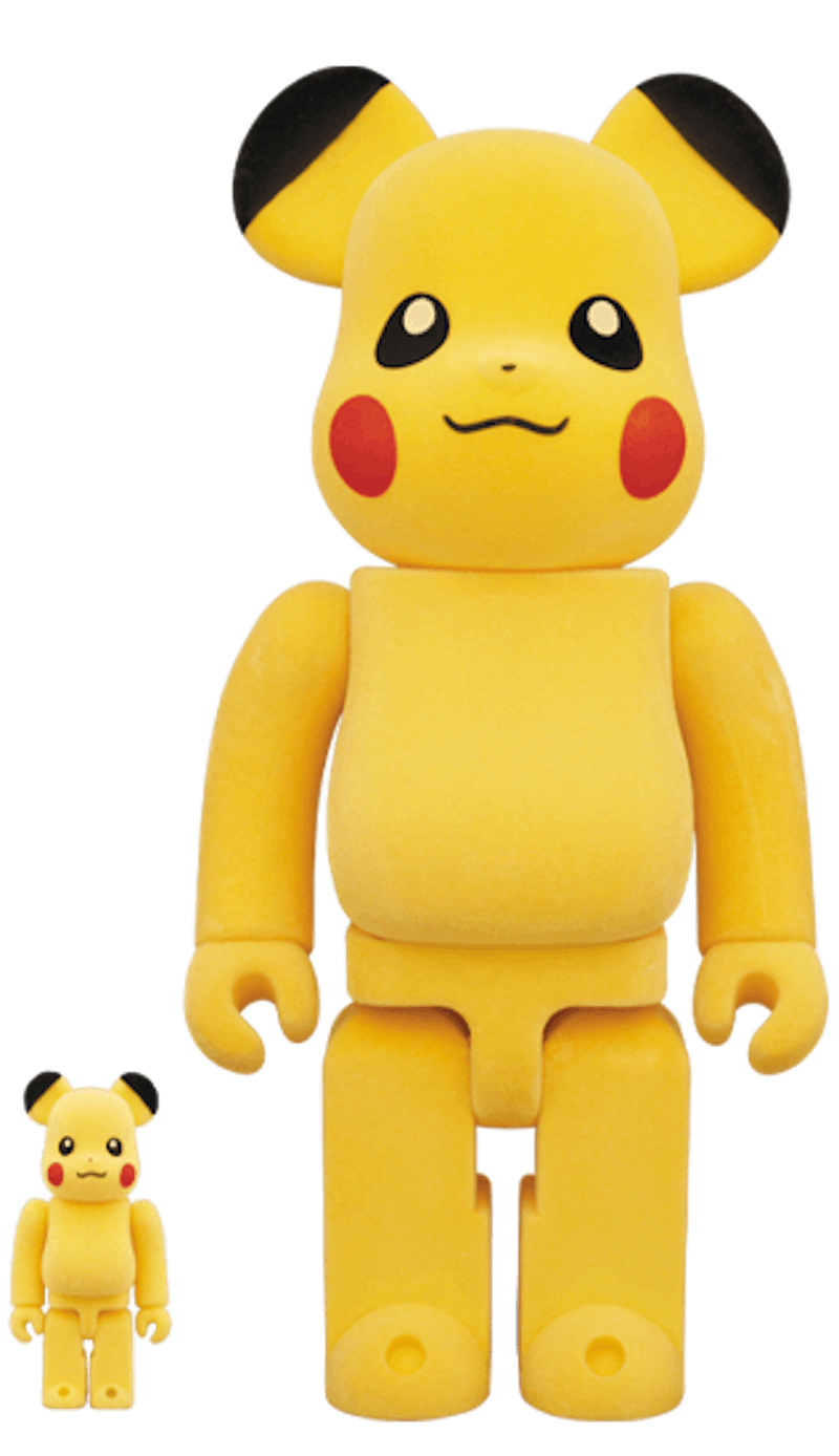 Bearbrick x Pokemon 100% & 400% Set 'Pikachu Flocky Ver.'