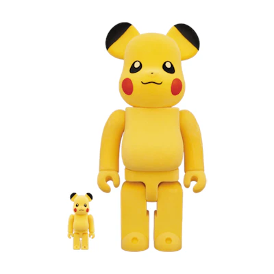 Bearbrick Pokemon 100% & 400% Set 'Pikachu Flocky Ver.'