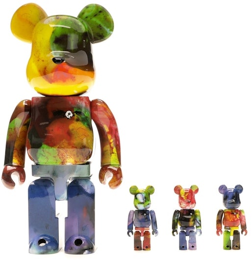 bearbrick-pushead-4-pc-set-100-and-400-set-multi