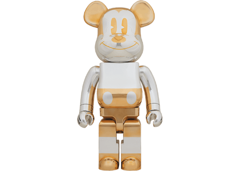 Bearbrick x Sorayama Future Mickey 1000% Silver/Gold