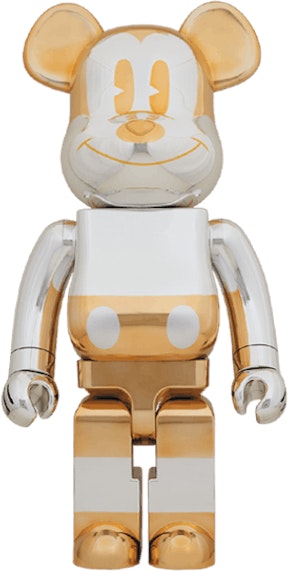 bearbrick-x-sorayama-future-mickey-1000-silver-gold