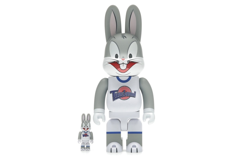 Bearbrick x Space Jam 100% & 400% Set 'Rabbrick Bugs Bunny Grey'