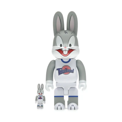 Bearbrick Space Jam 100% & 400% Set 'Rabbrick Bugs Bunny Grey'