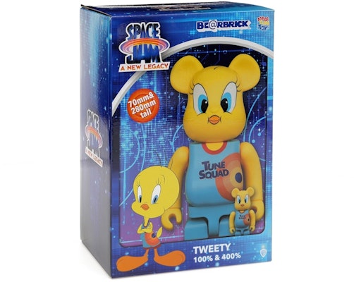 Bearbrick x Space Jam: A New Legacy Tweety 100% & 400% Set Shop Bearbrick x Space Jam: A New Legacy Tweety 100% & 400% Set