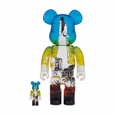 Bearbrick Space Shuttle 100% & 400% Set 'LAUNCH Ver.'