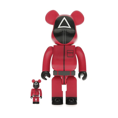 Bearbrick Squid Game Guard (Triangle) 100% & 400% Set