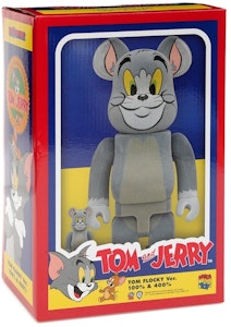 Bearbrick x Tom and Jerry 100% & 400% Set 'Tom Flocky' Mainan Koleksi. Lookbook Bearbrick x Tom and Jerry 100% & 400% Set 'Tom Flocky' Mainan Koleksi.