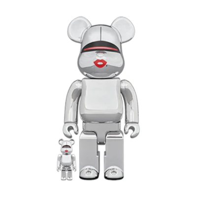 Bearbrick Tyga Hajime Sorayama 100% & 400% Set 'Silver'