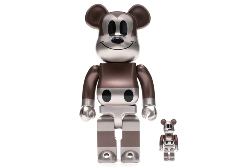 Buy Bearbrick x UNDEFEATED x Disney Mickey Mouse 90th Anniversary 100% & 400% Set 'Copper Black'