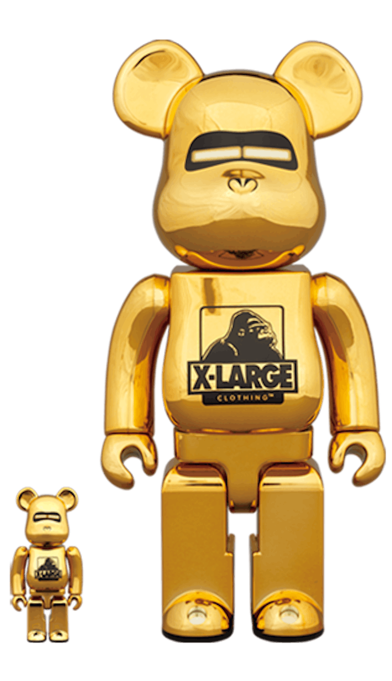 Bearbrick x Xlarge x Hajime Sorayama 100% & 400% Set 'Gold'
