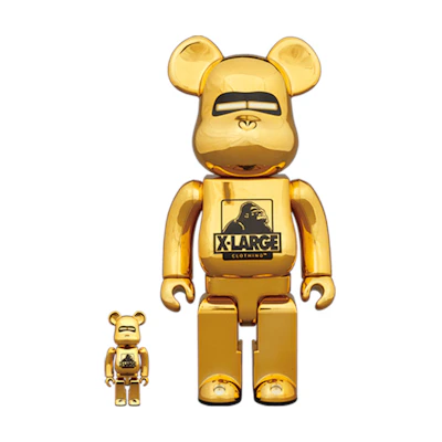 Bearbrick Xlarge Hajime Sorayama 100% & 400% Set 'Gold'