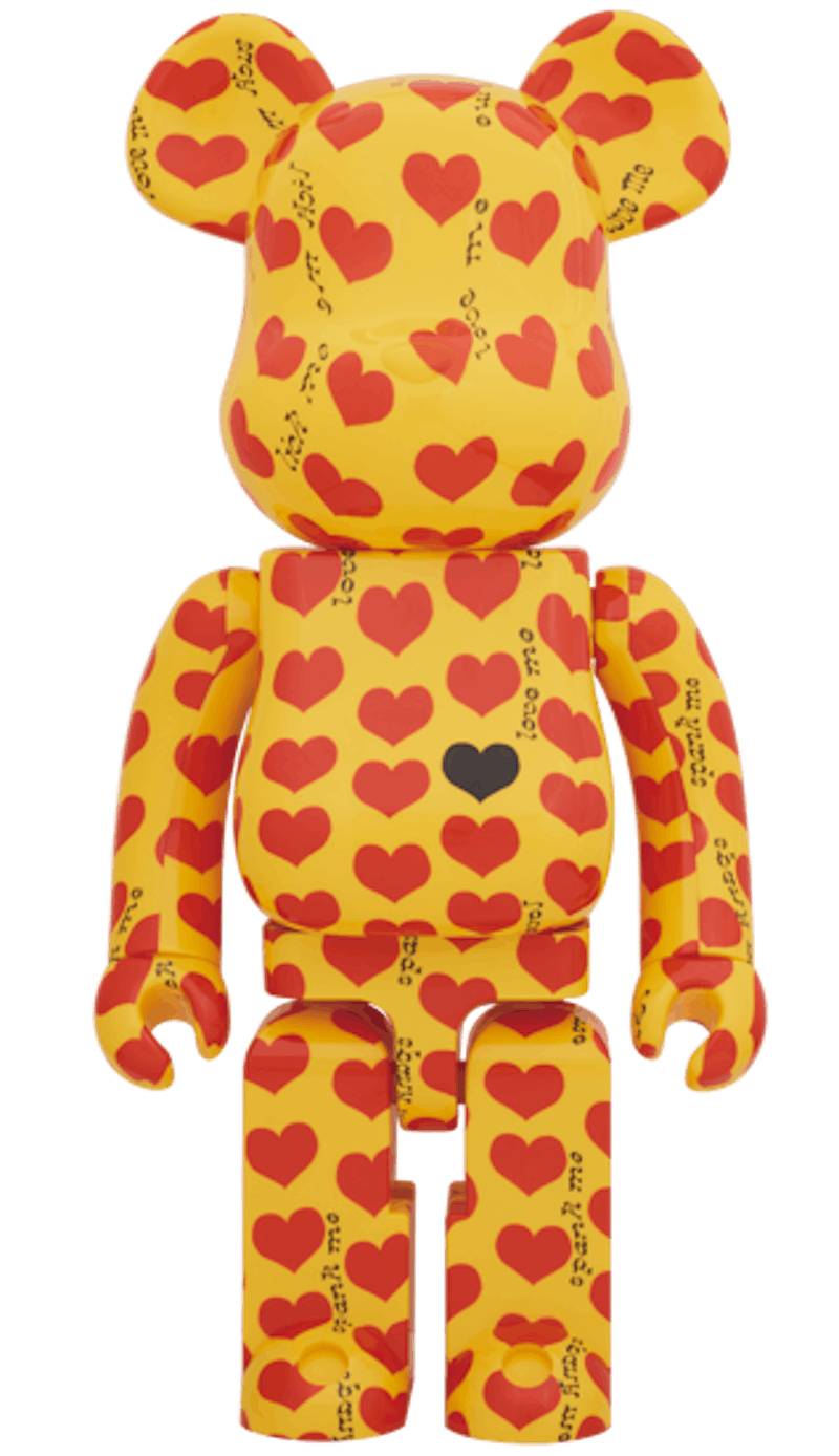 Bearbrick Yellow Heart 1000% 'Yellow'