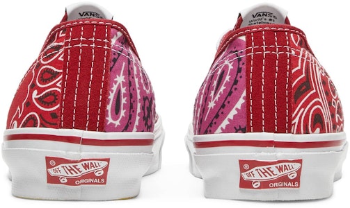 Bedwin & the Heartbreakers x Vans Vault OG Authentic LX '红色佩斯利' VN0A4BV99RA1 Details for Bedwin & the Heartbreakers x Vans Vault OG Authentic LX '红色佩斯利' VN0A4BV99RA1