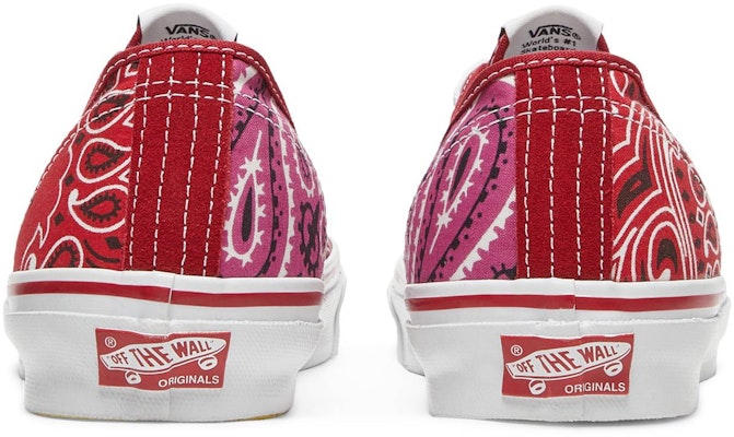 Bedwin & the Heartbreakers x Vans Vault OG Authentic LX '红色佩斯利' VN0A4BV99RA1 Details for Bedwin & the Heartbreakers x Vans Vault OG Authentic LX '红色佩斯利' VN0A4BV99RA1