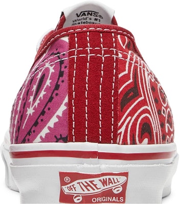 Bedwin & the Heartbreakers x Vans Vault OG Authentic LX '红色佩斯利' VN0A4BV99RA1 Sizing Bedwin & the Heartbreakers x Vans Vault OG Authentic LX '红色佩斯利' VN0A4BV99RA1