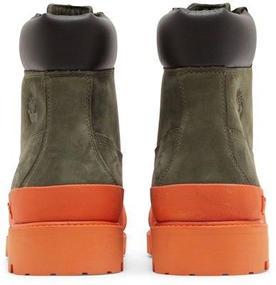 Bee Line x Timberland 6 Inch Premium Boot Hujung Getah 'Hijau Gelap Oren' TB-0A5SAP-A58 Details for Bee Line x Timberland 6 Inch Premium Boot Hujung Getah 'Hijau Gelap Oren' TB-0A5SAP-A58