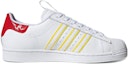 Order 阿迪达斯原创 Superstar 北京复古休闲滑板鞋 男女款 白红色 FW2854