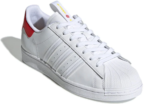 北京 × adidas originals Superstar 復古休閒 防滑耐磨 低筒 板鞋 男女款 白紅 Lookbook 北京 × adidas originals Superstar 復古休閒 防滑耐磨 低筒 板鞋 男女款 白紅