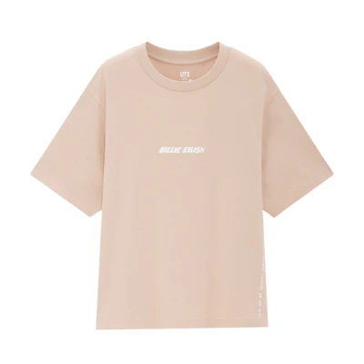 Billie Eilish Logo T-Shirt (US Womens Size) Natural