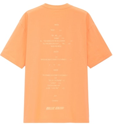 Billie Eilish Logo T-Shirt (US Womens Sizing) Orange Order Billie Eilish Logo T-Shirt (US Womens Sizing) Orange